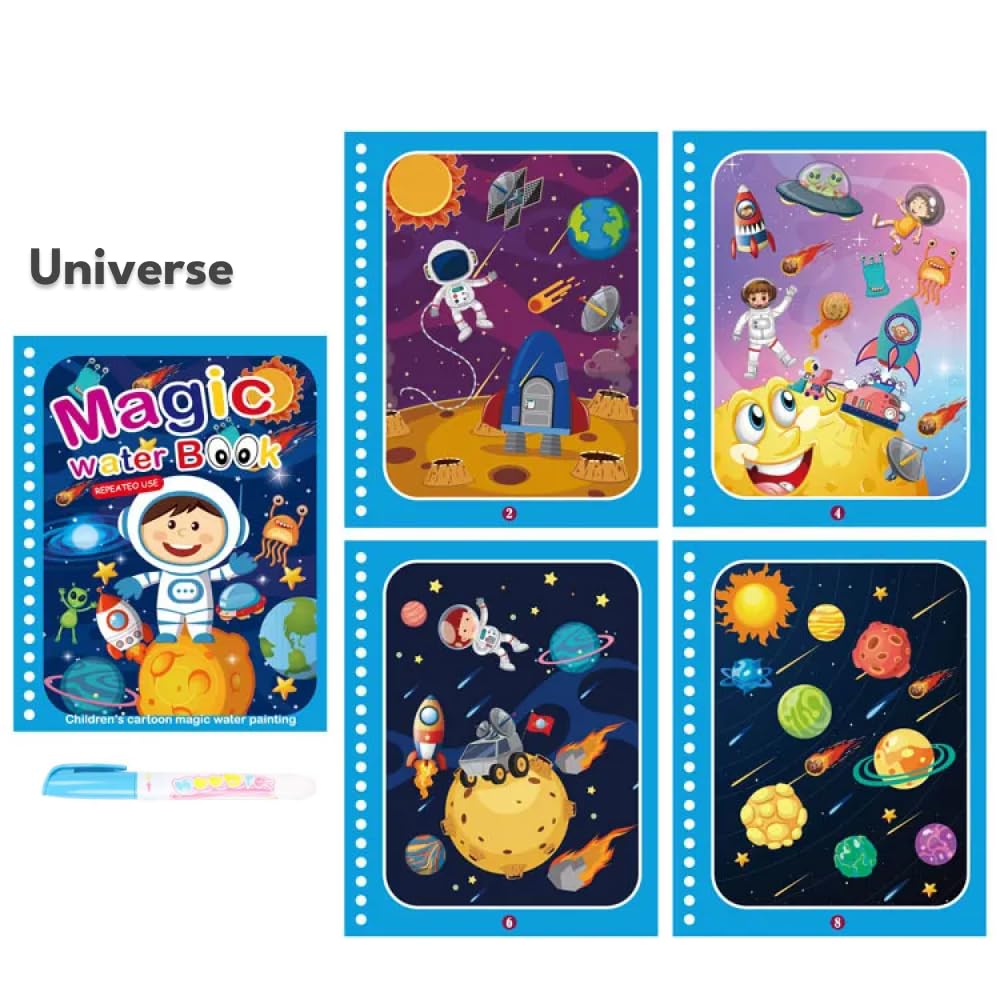 MAGIC WATER BOOK: ENDLESS FUN! (PACK OF 4)