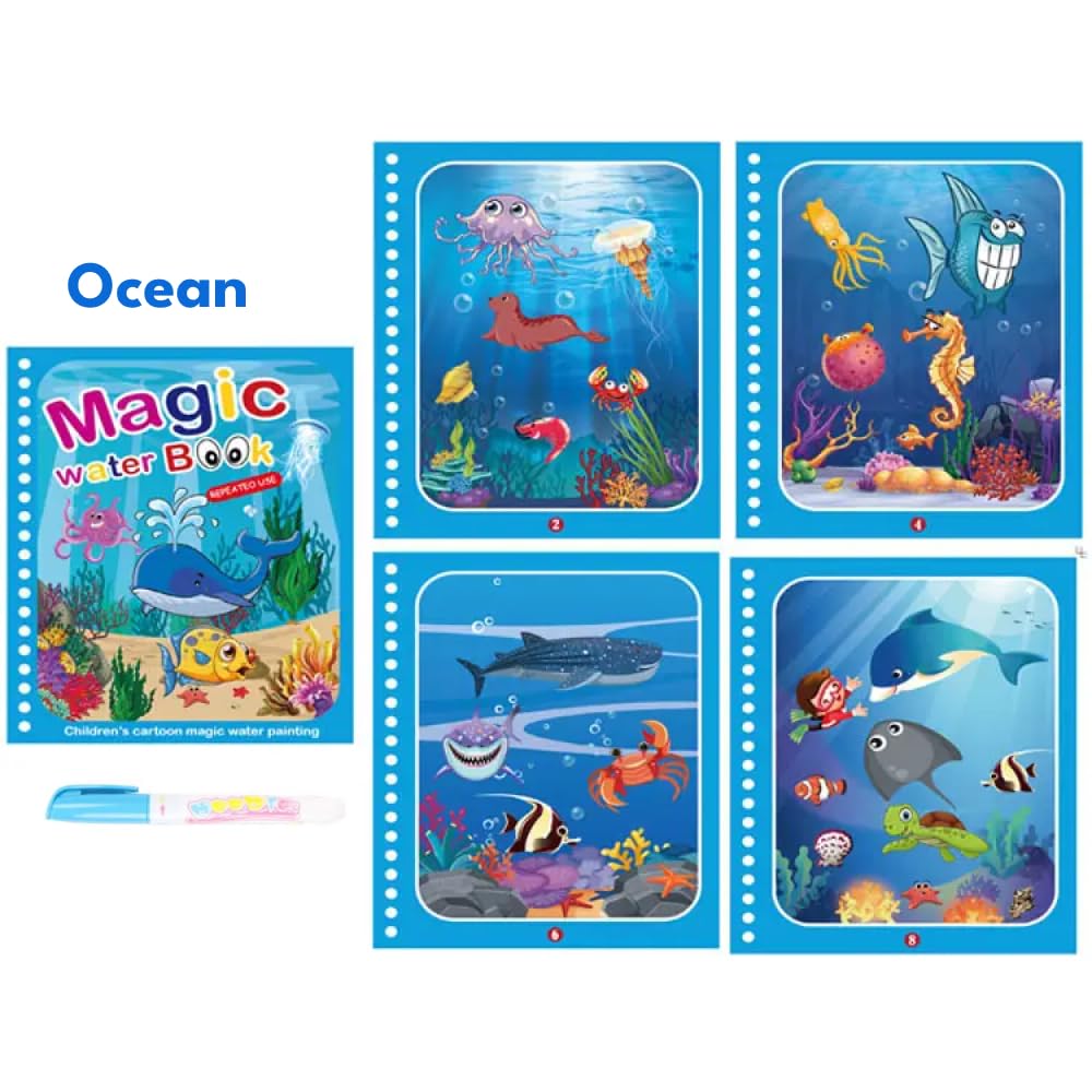 MAGIC WATER BOOK: ENDLESS FUN! (PACK OF 4)