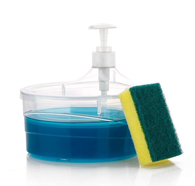 2 In 1 Liquid Soap Dispenser & Sponge Holder (WITH FREE SPONGE)