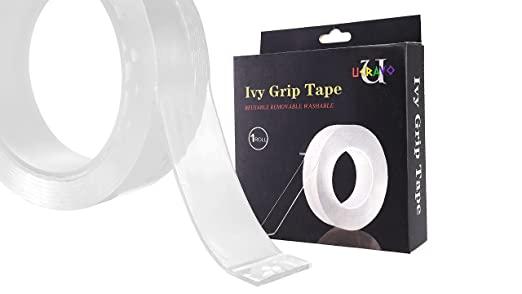 Multipurpose Removable Traceless Mounting Adhesive Tape for Walls, Washable Reusable Strong Sticky Strips Grip Tape