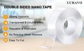 Multipurpose Removable Traceless Mounting Adhesive Tape for Walls, Washable Reusable Strong Sticky Strips Grip Tape